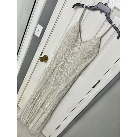 Ivory Beaded Sheath Wedding Dress Gown, Melissa Sweet, Size 4-6, Mermaid, Prom - Picture 3 of 15